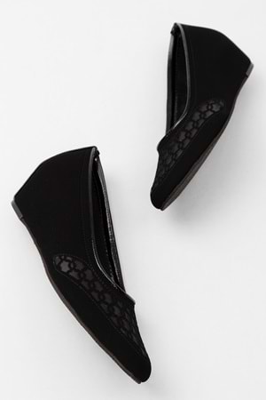 Gondol Transparan Ayrıntılı Ev Ayakkabı Siyah 35 dmr.195