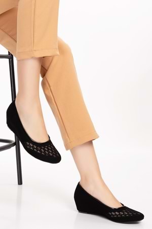 Gondol Transparan Ayrıntılı Ev Ayakkabı Siyah 35 dmr.195