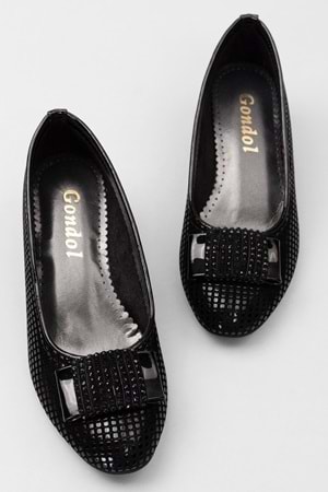 Gondol Ev Ayakkabısı Siyah Yılan 35 dmr.153