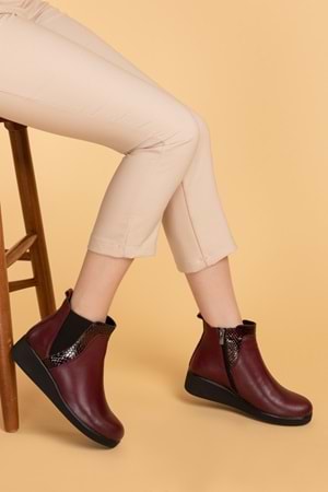 Gondol Hakiki Deri Anatomik Taban Bot Bordo 38 esfa.19902