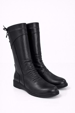 Gondol Hakiki Deri Sıcak Astar Yumuşak Dokulu Çizme - Siyah - 36 - esfa.1600