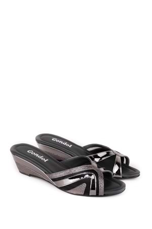 Gondol Hakiki Deri Ev Terliği mik.190-2 - Platin - 41