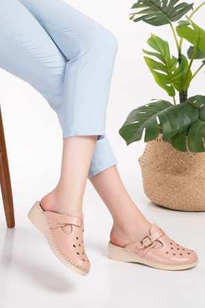 Gondol Ortopedik Deri Sabo Terlik yprk.510 - Pembe - 39