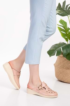 Gondol Ortopedik Deri Sabo Terlik yprk.510 - Pembe - 39