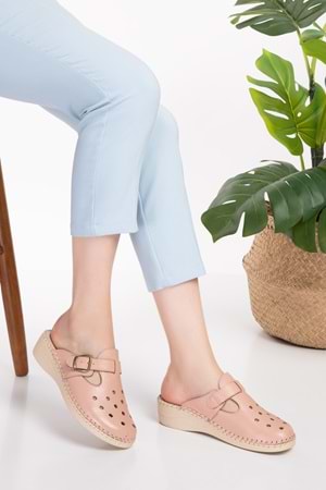 Gondol Ortopedik Deri Sabo Terlik yprk.510 - Pembe - 39