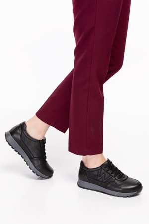 Gondol Içi Dışı Hakiki Deri Anatomik Taban Spor Ayakkabı flf.444 - Black GT - 38