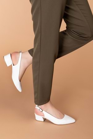 Gondol Kadın Hakiki Deri Topuklu Ayakkabı şhn.789 - Gondol - şhn.789 - Beyaz - 41