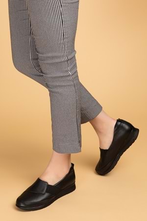 Gondol Kadın Hakiki Deri Anatomik Yumuşak Taban Günlük Ayakkabı pyt.1205 - Siyah - 37