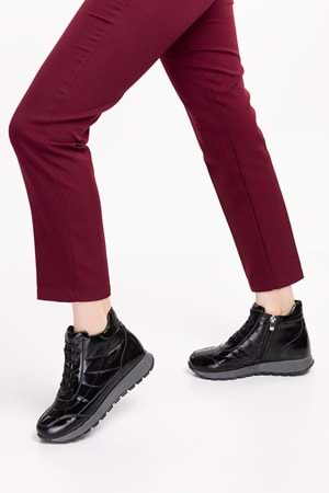 Gondol Içi Dışı Hakiki Deri Anatomik Taban Spor Ayakkabı gndl.616 - siyah rugan - 36