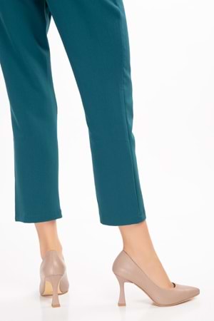 Gondol Kadın Hakiki Deri Stiletto Ayakkabı şhn.861 - Vizon - 41