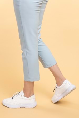 Gondol Içi Dışı Hakiki Deri Faylon Taban Hafif Spor Ayakkabı es.110 - Beyaz - 36