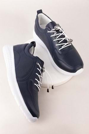 Gondol Içi Dışı Hakiki Deri Faylon Taban Hafif Spor Ayakkabı es.111 - Lacivert - 36