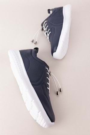 Gondol Içi Dışı Hakiki Deri Faylon Taban Hafif Spor Ayakkabı es.111 - Lacivert - 36