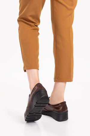 Gondol Hakiki Deri Anatomik Taban Rahat Ayakkabı esfa.4052 - Kahverengi - 42