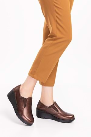 Gondol Hakiki Deri Anatomik Taban Rahat Ayakkabı esfa.4052 - Kahverengi - 42