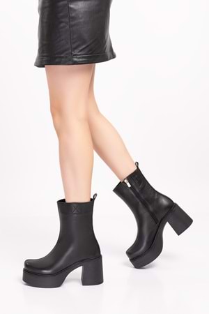Gondol Kadın Hakiki Deri Platform Bot Anl.2440 - Siyah - 39