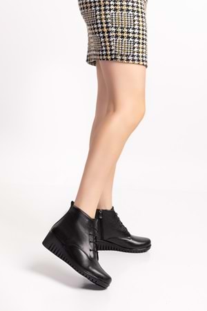 Gondol Kadın Hakiki Deri Kaymaz Dolgu Topuk Taban esfa.2002 - Siyah - 41