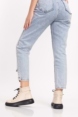 Gondol Içi Dışı Hakiki Deri Anatomik Taban Bot gap.15501 - Kemik - 39