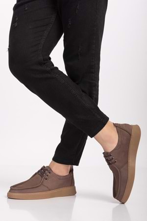 Gondol Hakiki Deri Erkek Loafer Ayakkabı src.810 - Vizon Nubuk - 40