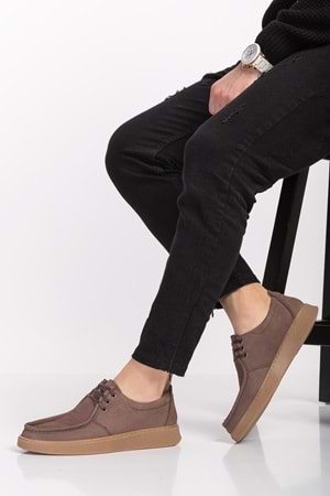 Gondol Hakiki Deri Erkek Loafer Ayakkabı src.810 - Vizon Nubuk - 40