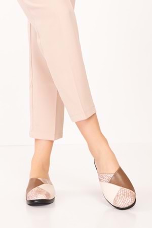 Gondol Hakiki Deri Ev Terliği özl.450 - Kahve Kombin - 36