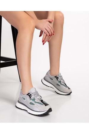 Gondol Sneakers Renkli Günlük Spor Ayakkabı mrs.6633 - Gri - 37
