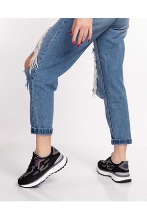 Gondol Sneakers Renkli Günlük Spor Ayakkabı mrs.6633 - Siyah - 35