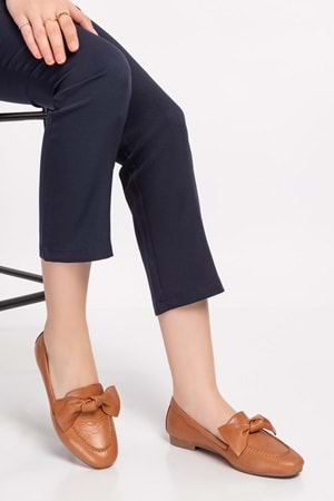 Gondol Hakiki Deri Loafer Ayakkabı esl.108 - Taba - 37