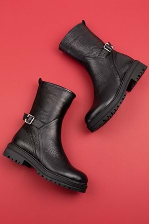 Gondol Hakiki Deri Günlük Kaymaz Taban Bot anl.2721 - Siyah - 39