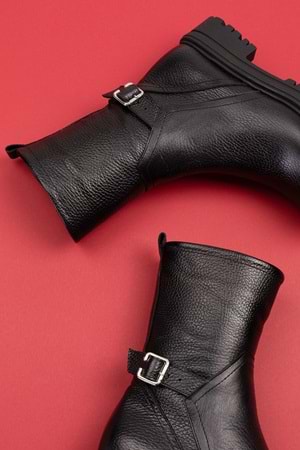 Gondol Hakiki Deri Günlük Kaymaz Taban Bot anl.2721 - Siyah - 39