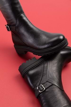 Gondol Hakiki Deri Günlük Kaymaz Taban Bot anl.2721 - Siyah - 39