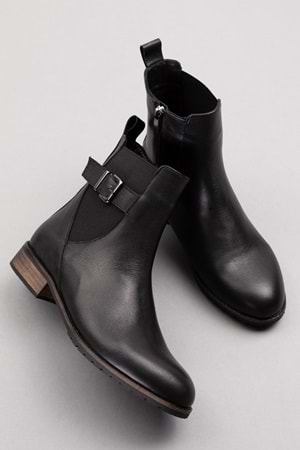 Gondol Kadın Hakiki Deri Günlük Klasik Bot anl.2726 - Siyah - 39