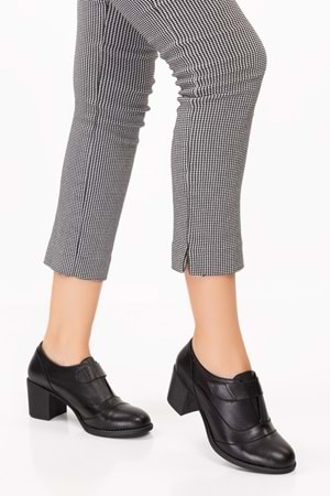 Gondol Kadın Hakiki Deri Rahat Topuklu Ayakkabı anl.7092 - Siyah - 39