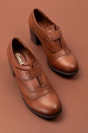 Gondol Kadın Hakiki Deri Rahat Topuklu Ayakkabı anl.7092 - Taba - 40