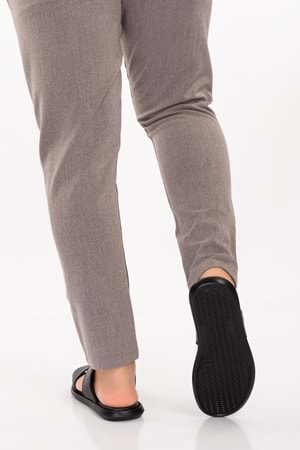 Gondol Erkek Hakiki Deri Günlük Klasik Terlik esm.017 - Siyah - 41