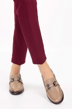 Gondol Hakiki Deri Anatomik Taban Rahat Ayakkabı elnr.5831 - Vizon - 37