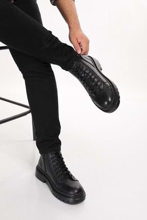 Gondol Erkek Hakiki Deri Günlük Bot src.342 - Siyah - 40