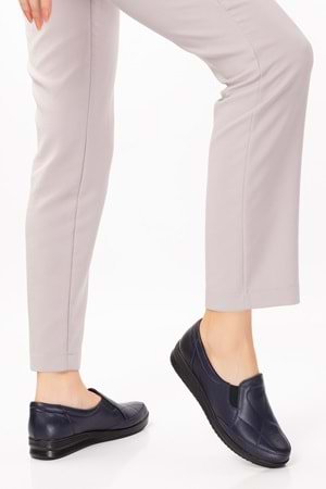 Gondol Kadın Hakiki Deri Anatomik Yumuşak Taban Günlük Ayakkabı pyt.1213 - Lacivert - 37