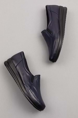 Gondol Kadın Hakiki Deri Anatomik Yumuşak Taban Günlük Ayakkabı pyt.1213 - Lacivert - 37