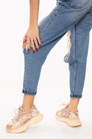 Gondol Sneakers Renkli Günlük Spor Ayakkabı mrs.60115 - Nude - 39