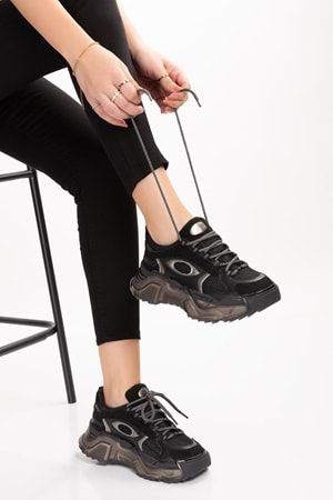 Gondol Sneakers Renkli Günlük Spor Ayakkabı mrs.60115 - Siyah - 39