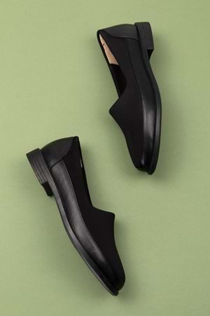 Gondol Hakiki Deri Üzeri Strecli Günlük Ayakkabı vdt.190 - Siyah - 37