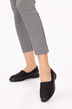 Gondol Hakiki Deri Üzeri Strecli Günlük Ayakkabı vdt.190 - Siyah - 37