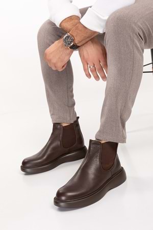 Gondol Erkek Hakiki Deri Günlük Bot src.704 - Kahverengi - 40