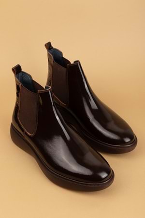 Gondol Erkek Hakiki Deri Günlük Bot src.704 - Kahve Rugan - 43