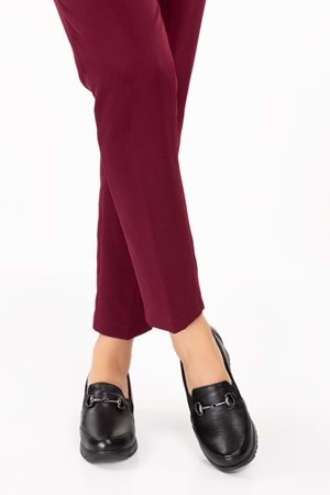 Gondol Kadın Hakiki Deri Anatomik Taban Tokalı Casual Ayakkabı pyt.6210 - Siyah - 37