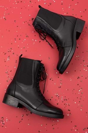 Gondol Hakiki Deri Günlük Hafif Taban Bot ell.7024 - Siyah - 40