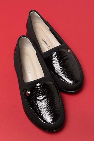 Gondol Hakiki Deri Yanları Strecli Günlük Ayakkabı vdt.195 - Siyah - 36