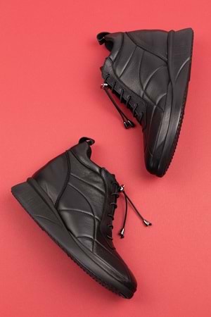 Gondol Kadın Hakiki Deri Hafif Günlük Spor Bot ndr.5515 - Siyah - 41