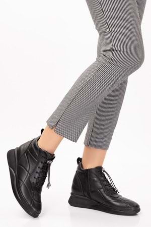 Gondol Kadın Hakiki Deri Hafif Günlük Spor Bot ndr.5515 - Siyah - 41